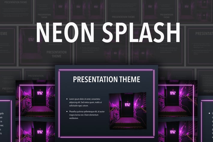 Neon Splash Keynote Theme