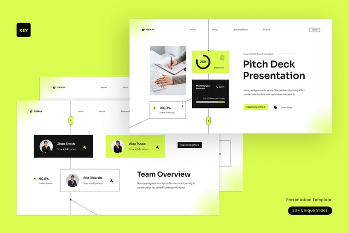 White Lime UI UX Investor Pitch Deck|001