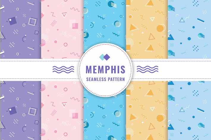 Memphis Seamless Pattern Collection
