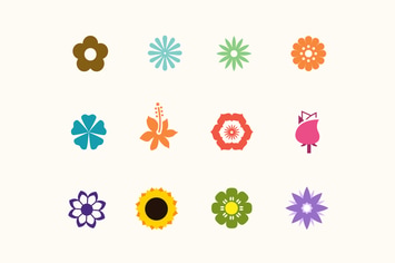 12 Contemporary Flower Icons