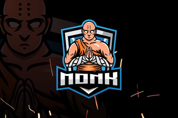 Monk Esports - Mascot & Esport Logo