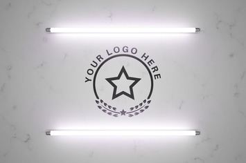 Logo in light - mockup template