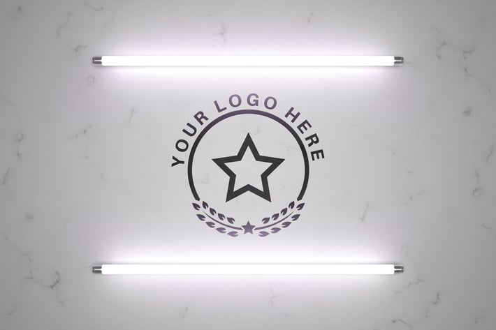 Logo in light - mockup template