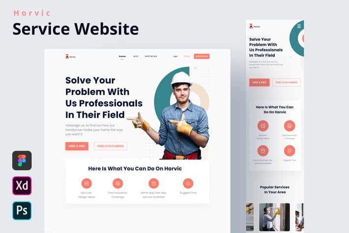 Horvic - Home Repair Website Homepage