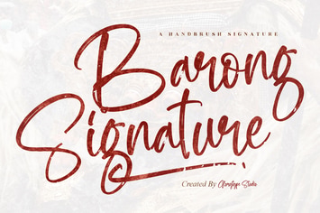 Barong Signature Handbrush Font
