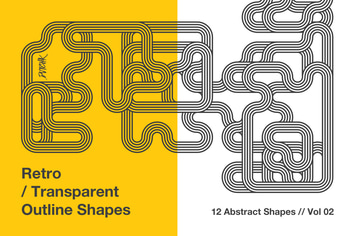 Retro | Transparent Outline Shapes | Vol. 02