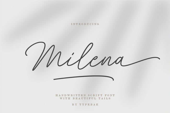 Milena - Beautiful Handwritten Script Font