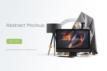 Abstract Mockup iMac Pro Max vol.04