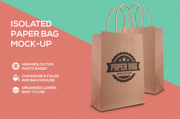 Paper bag mockup
