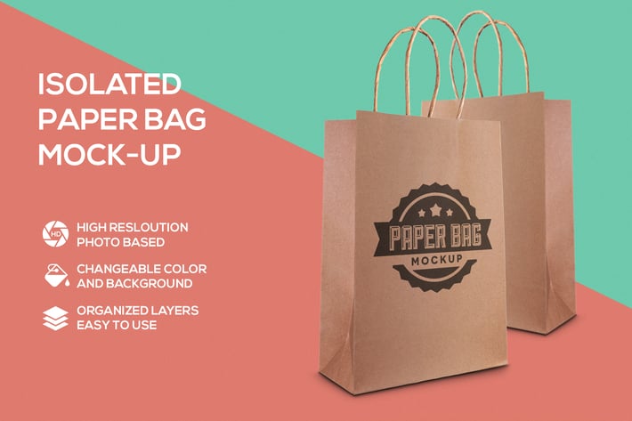 Paper bag mockup