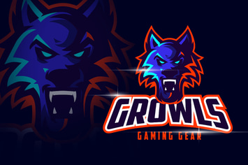 Angry Wolf Mascot Esports Logo