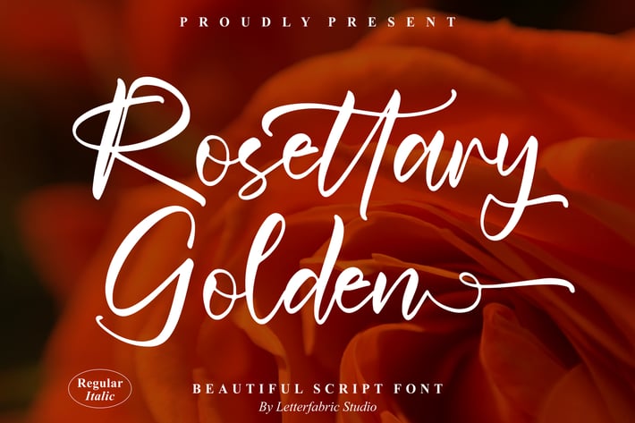 Rosettary Golden Script Font