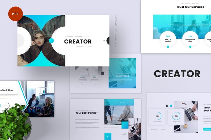 Influencer & Content Creator PowerPoint Template
