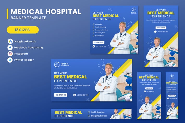 Best Medical Banner Set Template