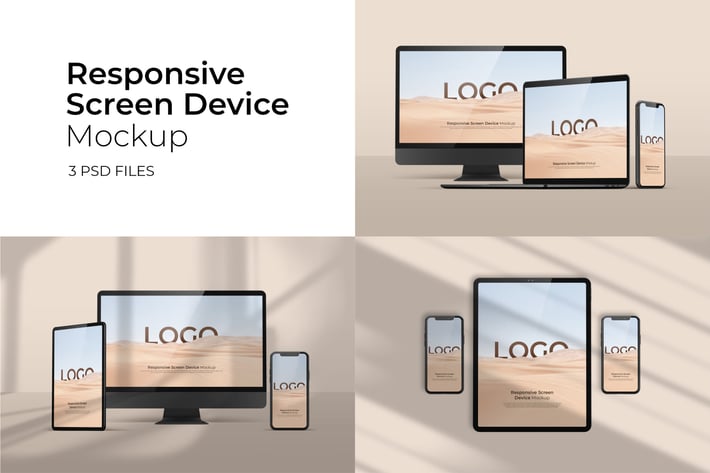 Responsive Screen Devices - Mockup Vol.4