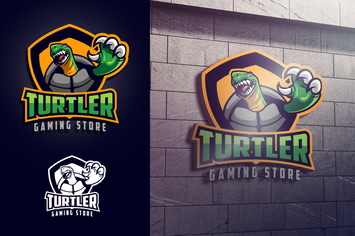 Turtle Mascot Esports or Sports Logo