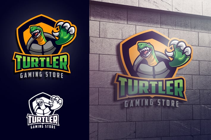 Turtle Mascot Esports or Sports Logo