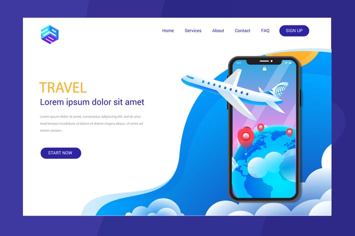 VR FOR TRAVELLING Illustration - FV