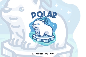 Polar Bear Cartoon logo