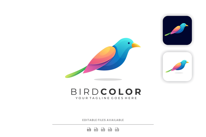 Bird Gradient Colorful Logo