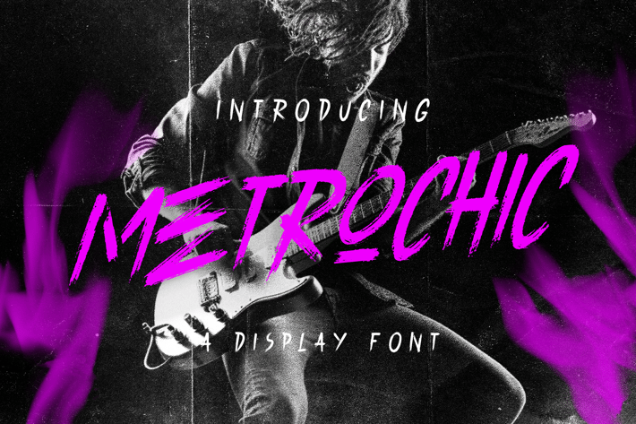 Metrochick Marker Brush Display Font