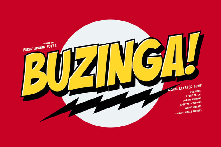 Buzinga! | Comic Layered Font