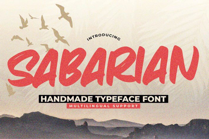 Sabarian - Handmade Typeface Font