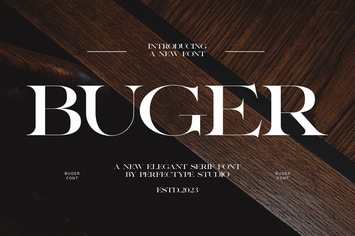 Buger Elegant Serif Font Typeface