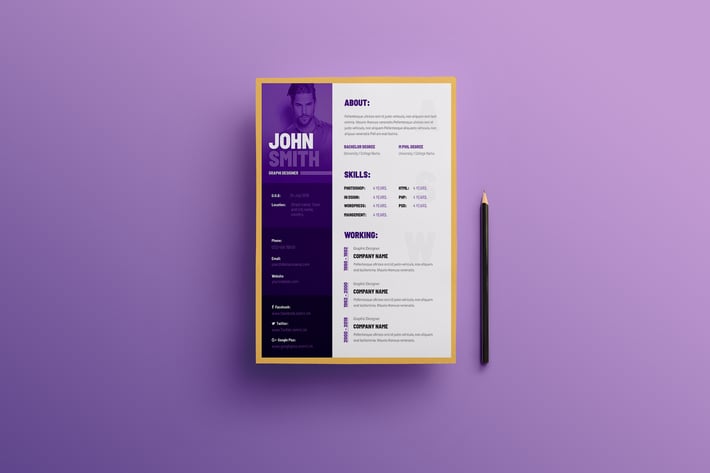 Creative Resume & CV Template
