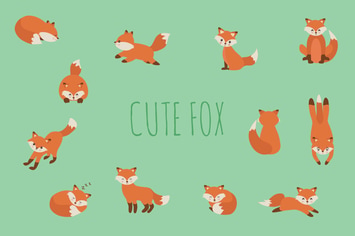 Cute Fox Hand Drawn