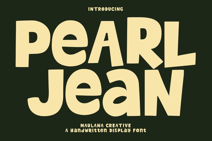 Pearl Jean Handwritten Display Font