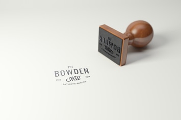 Rubber Stamp Logo Mockup - Square Version V2