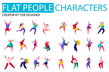 Modern Flat People Character Creator Kit
