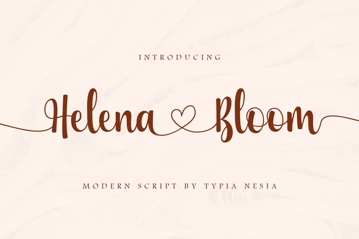 Helena Bloom - Wedding Font