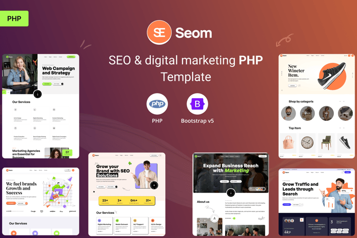 Seom - SEO & digital marketing PHP Template
