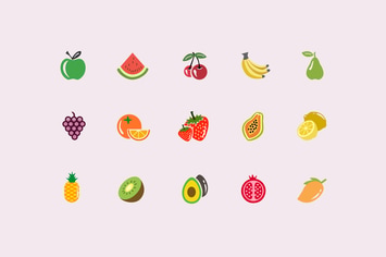 15 Fruit Icons and Graphics