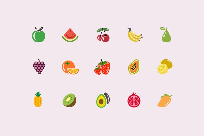15 Fruit Icons and Graphics