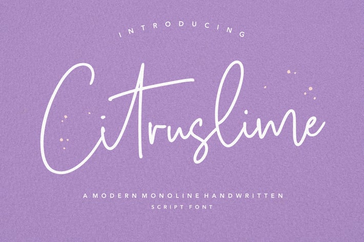 Citruslime - Monoline Handwritten Logo Font