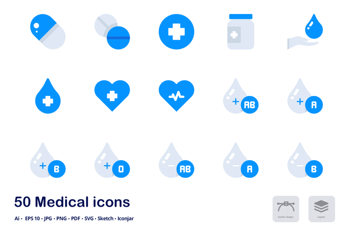 Medical and Healthcare Accent Duo Tone Icons