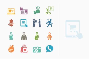 E-commerce Icons Set 1 - Colored Series