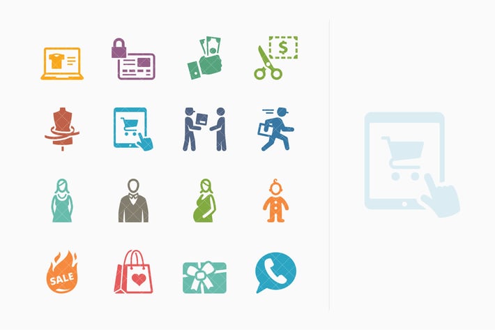 E-commerce Icons Set 1 - Colored Series