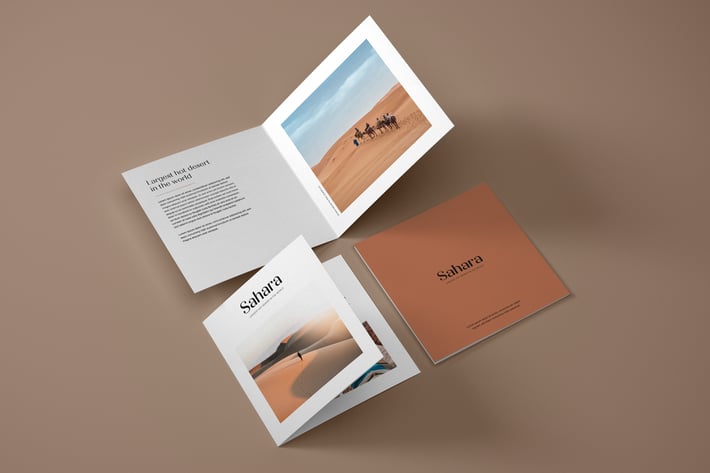 Square Bifold Brochure Mockup