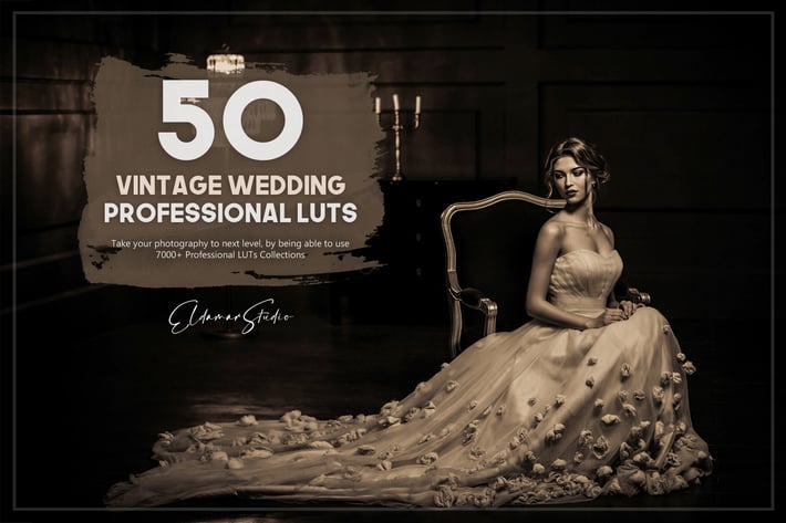 50 Vintage Wedding LUTs Pack
