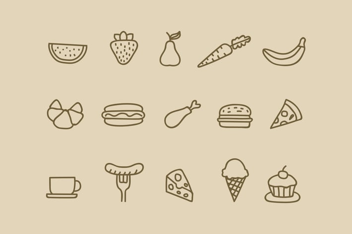 15 Food Drink Doodles
