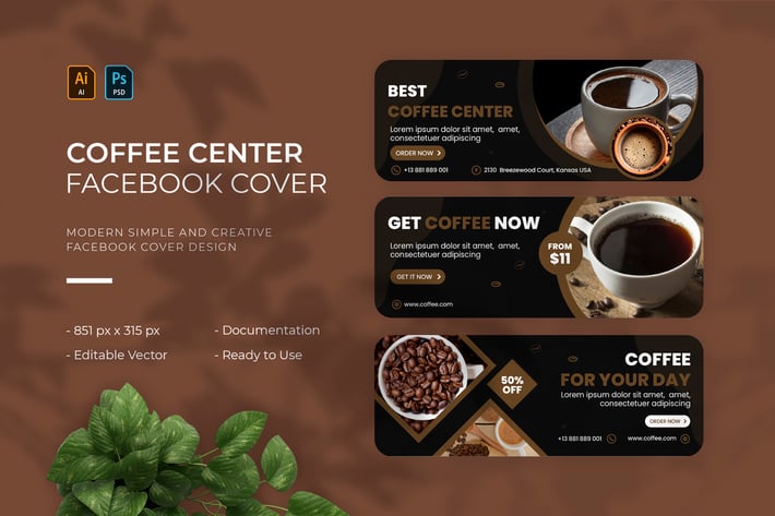 Coffee Center | Facebook Cover
