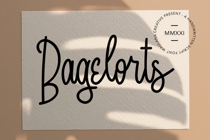 Bagelorts Handwritten Script Font
