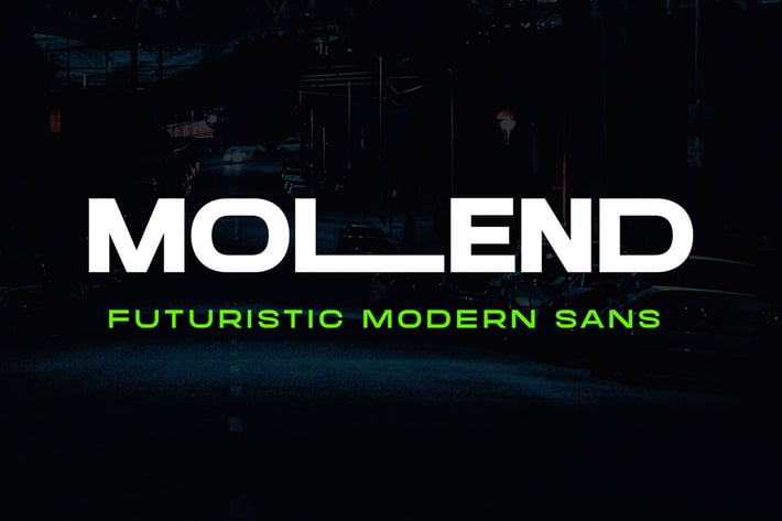 Molend - Futuristic Sans