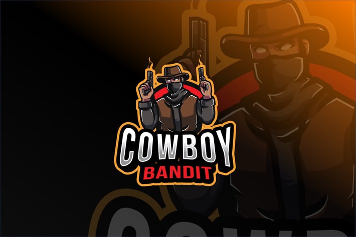 Cowboy Bandit Esport Logo Template