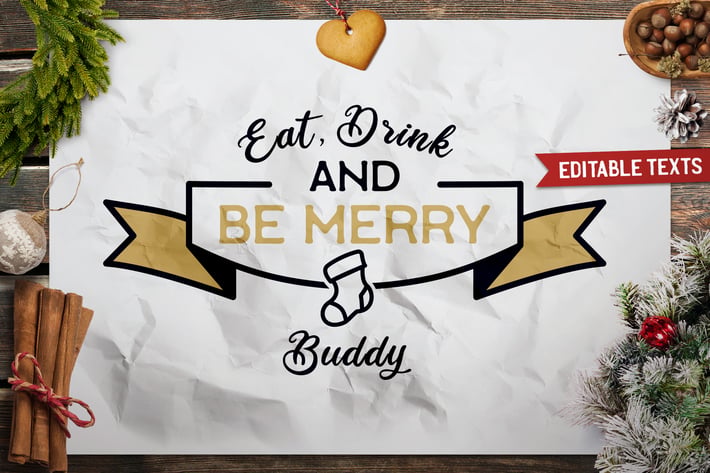 Merry Christmas T-Shirt. Vector Print, Holiday SVG