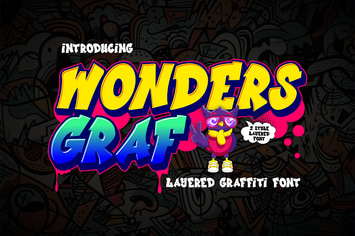 Wonders Graff - 3d Layered Graffiti Font